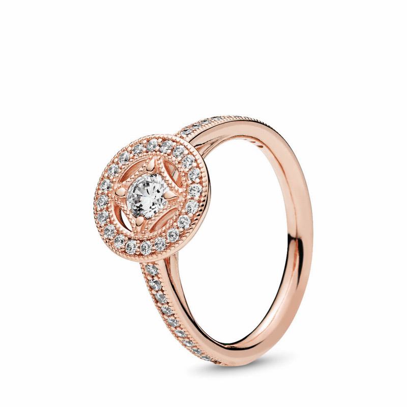 Pandora Rose™ Vintage Allure Statement Ring - Pandora Rose/Cubic Zirconia - Canada | OZ5813EL